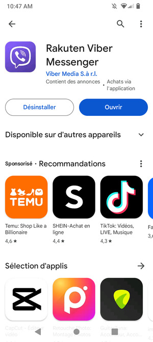 Sélectionnez Ouvrir