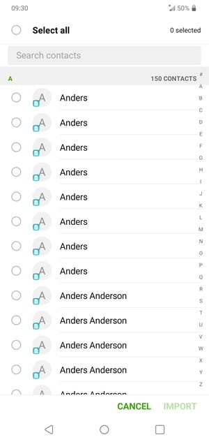 Check the Select all checkbox