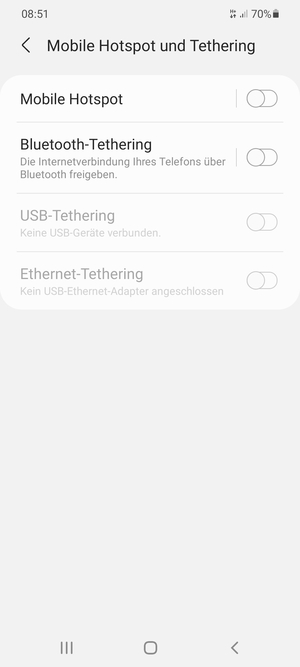Wählen Sie Mobile Hotspot