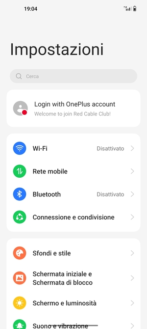 Seleziona Rete mobile