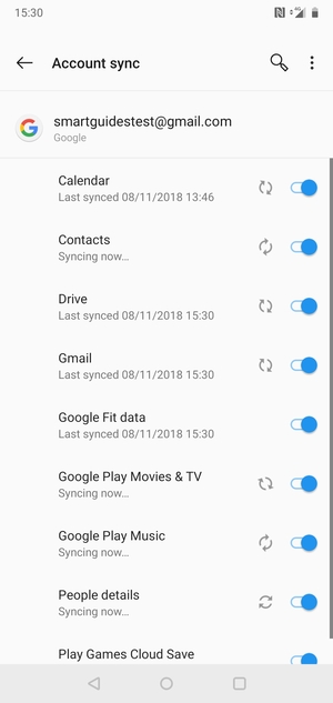 Your information will be synchronised