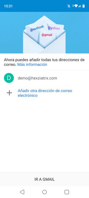 Seleccione IR A GMAIL
