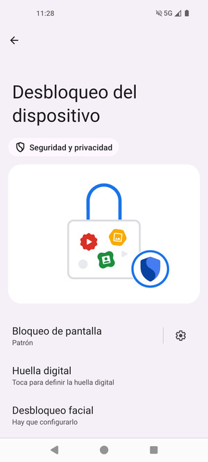 El teléfono ha sido asegurado con un bloqueo de pantalla