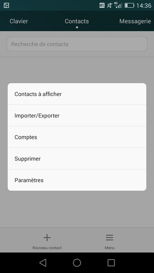 Sélectionnez Importer/Exporter