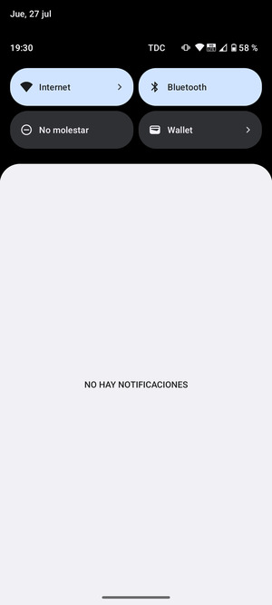 Deslice hacia abajo el menú superior de nuevo