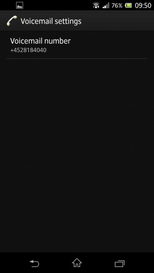 Select Voicemail number