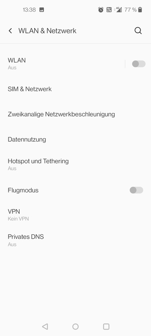 Wählen Sie WLAN