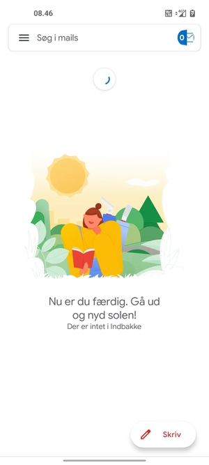 Din Gmail er klar til brug