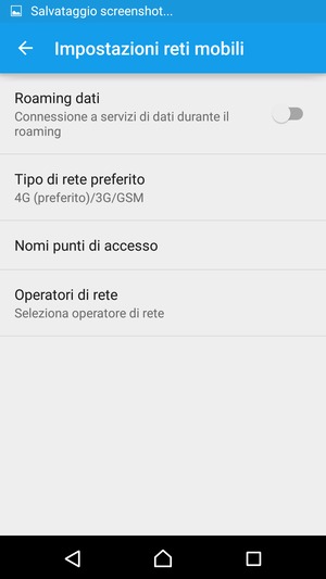 Seleziona Nomi punti di accesso