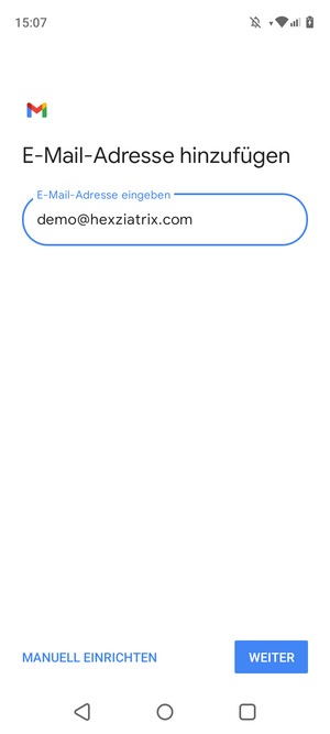 Geben Sie Ihre E-Mail-Adresse ein und wählen Sie WEITER