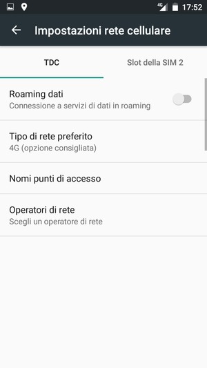 Seleziona Public e Tipo di rete preferito