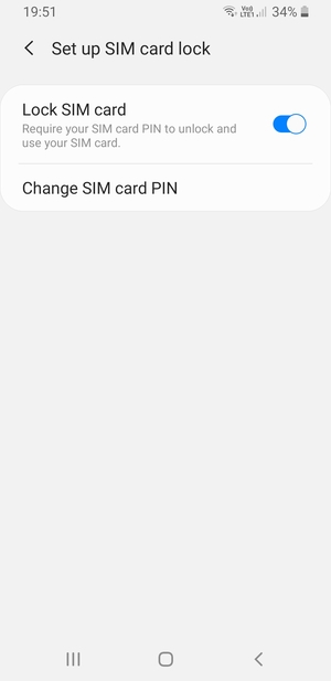 Select Change SIM card PIN
