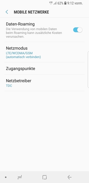 Schalten Sie Daten-Roaming an oder aus