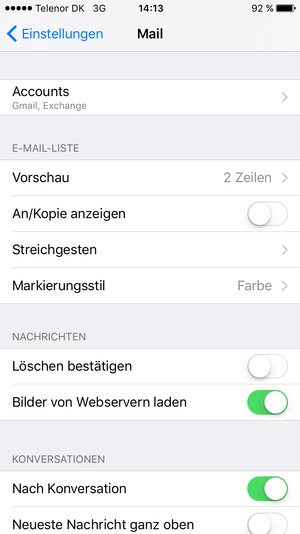 Wählen Sie Accounts