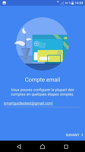 Saisissez votre adresse Hotmail et sélectionnez SUIVANT