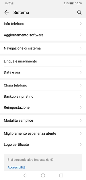 Seleziona Aggiornamento software