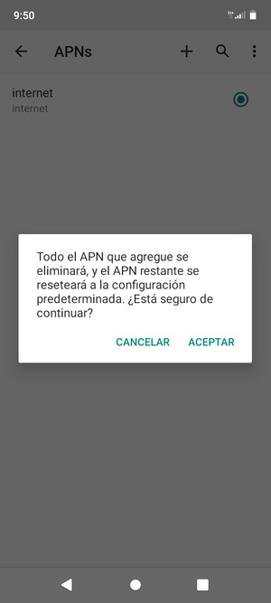 Seleccione ACEPTAR
