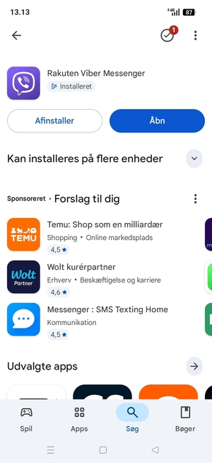 Vælg Åbn