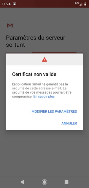 Sélectionnez MODIFIER LES PARAMÈTRES