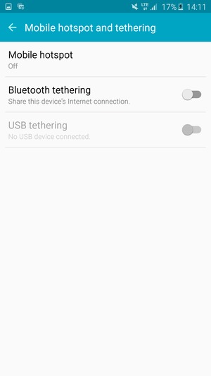 Select Mobile hotspot