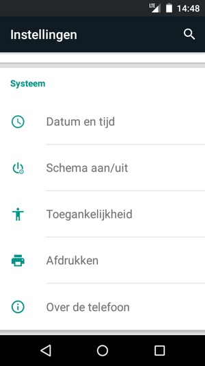Scroll naar en selecteer Over de telefoon