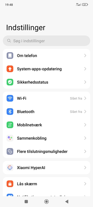 Vælg Mobilnetværk