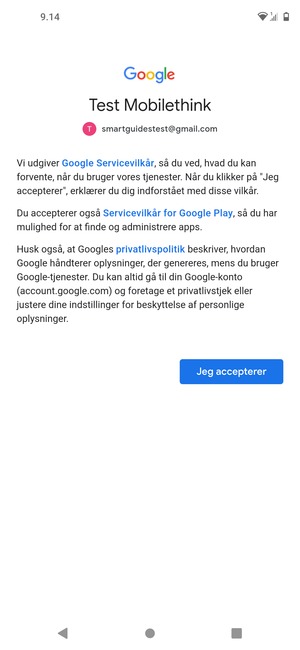 Vælg Jeg accepterer