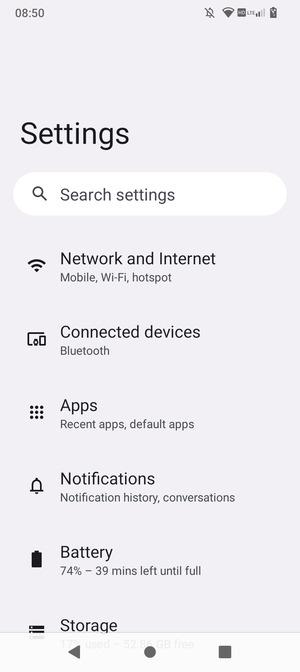 Select Network and Internet