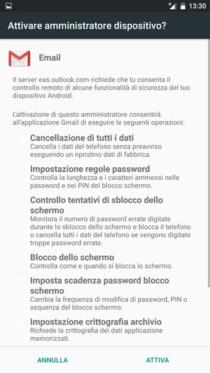 Seleziona ATTIVA