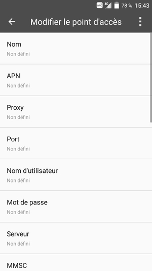 Saisissez les informations MMS