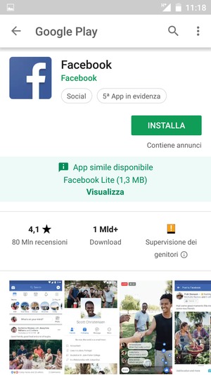 Seleziona INSTALLA