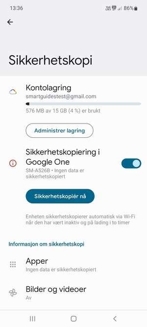 Velg Kontolagring