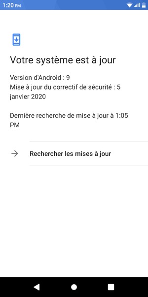 Sélectionnez Rechercher les mises à jour