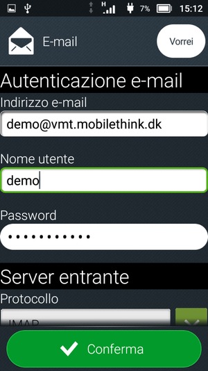 Inserisci Nome utente