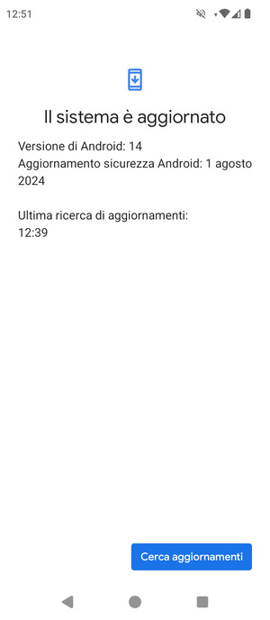 Se il tuo telefono è aggiornato, vedrai la seguente schermata