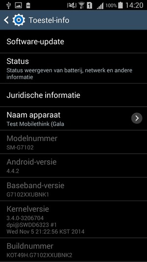 Selecteer Software-update