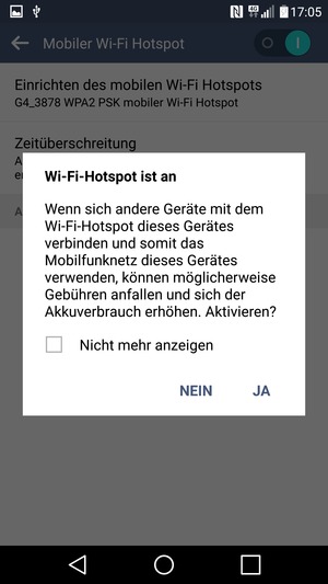 Wählen Sie JA