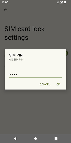 Enter your Old SIM PIN and select OK