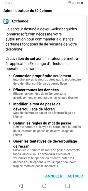 Sélectionnez ACTIVER