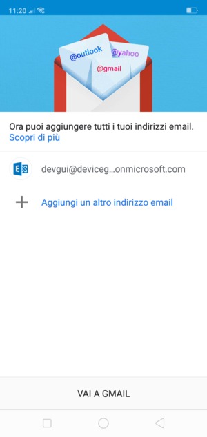 Seleziona VAI A GMAIL
