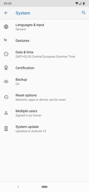 Select System update