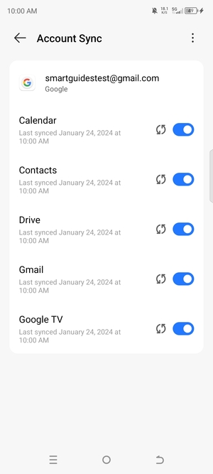 Your information will be synchronised
