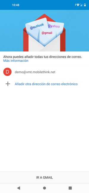 Seleccione IR A GMAIL