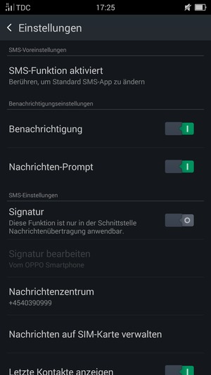 Wählen Sie Nachrichtenzentrum