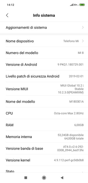 Seleziona Aggiornamenti di sistema