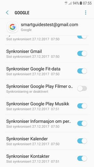 Velg menyknappen