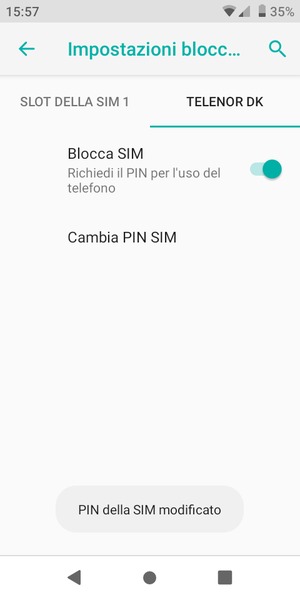 Il tuo PIN della SIM è stato modificato