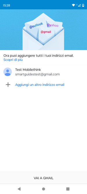 Seleziona VAI A GMAIL