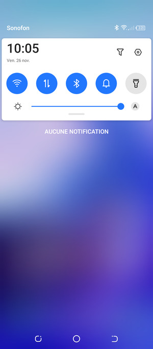 Déroulez à nouveau le menu du haut