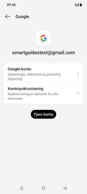 Vælg Kontosynkronisering
